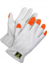 Bob Dale Gloves & Imports Ltd 20-1-1891-X2L - Goatskin Driver Cut Resistant Liner Hi-Viz Fingertips