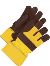 Bob Dale Gloves & Imports Ltd 30-9-373-C - Fitter Glove Split Cowhide Lined Pile Brown/Gold