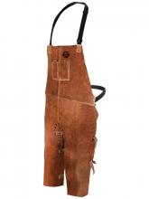 Bob Dale Gloves & Imports Ltd 60-1-642 - Welding Apron Leather Split Leg Bib Apron 24x42 Brown