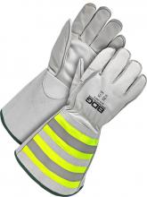 Bob Dale Gloves & Imports Ltd 60-9-1290-X2L - Water Repellent Grain Cowhide Cut Resist HiViz Gauntlet C100