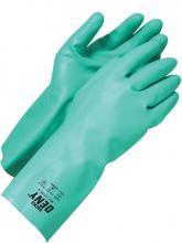 Bob Dale Gloves & Imports Ltd 99-1-1715F-7 - Unsupported Nitrile Green 13" Gauntlet 15mil Flock Lined