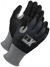 Bob Dale Gloves & Imports Ltd 99-1-9511-11 - Grey 21G Seamless Knit Cut Resistant Black PU Palm w/ Touchscreen