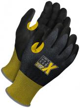 Bob Dale Gloves & Imports Ltd 99-1-9551-9 - Yellow 21G Seamless Knit Cut Resistant Black PU Palm w/ Touchscreen