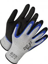 Bob Dale Gloves & Imports Ltd 99-1-9623-8 - CUT-X Grey HPPE Cut Resistant Double Dip Sandy Nitrile Palm