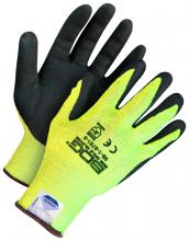 Bob Dale Gloves & Imports Ltd 99-1-9761-8 - Seamless Knit Dyneema Cut Resistant Hi-Viz Yellow PUFoam Pa