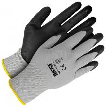 Bob Dale Gloves & Imports Ltd 99-1-9772-9 - Grey 18G Seamless Knit HPPE Cut Resistant w/ Black NPR Foam