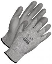 Bob Dale Gloves & Imports Ltd 99-1-9780-11 - Seamless Knit HPPE Cut Resistant Grey Polyurethane Palm