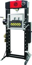 G2S CP -86301 - 30 TON SHOP PRESS WITH SAFETY CAGE, QUICK CHUCK, 8 PUNCHES & 2 V BLOCKS