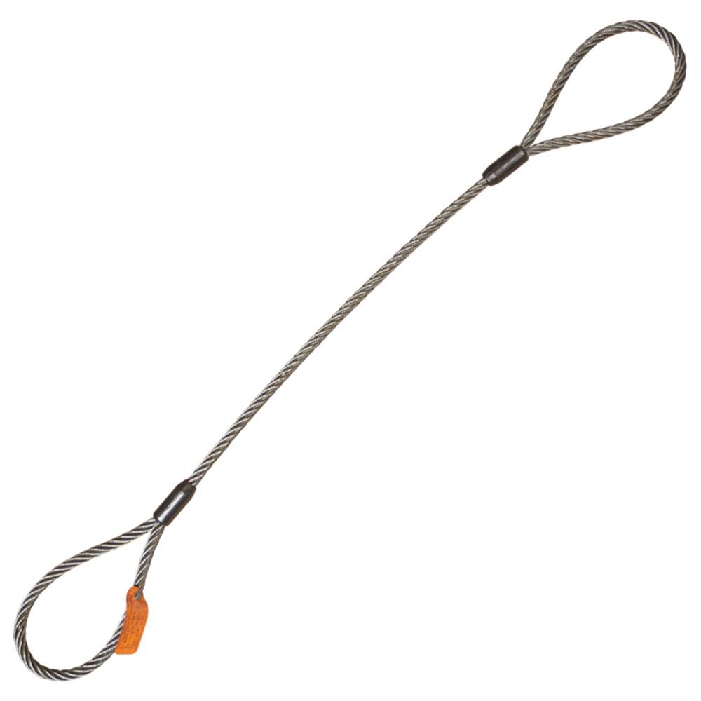 WIRE ROPE SLING EYE/EYE 3/8&#34; X 4&#39;<span class=' ItemWarning' style='display:block;'>Item is usually in stock, but we&#39;ll be in touch if there&#39;s a problem<br /></span>