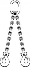 Ben-Mor DOS80932008-00 - G80 CHAIN DOUBLE SLING 9/32'' X 8' SLIP