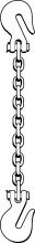 Ben-Mor SGS100932020-00 - G100 CHAIN SLINGLE SLING 9/32'' X20' GRAB/SLIP