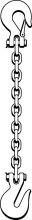 Ben-Mor SGS80038006-00 - G80 CHAIN SINGLE SLING 3/8'' X 6' GRAB/SLIP