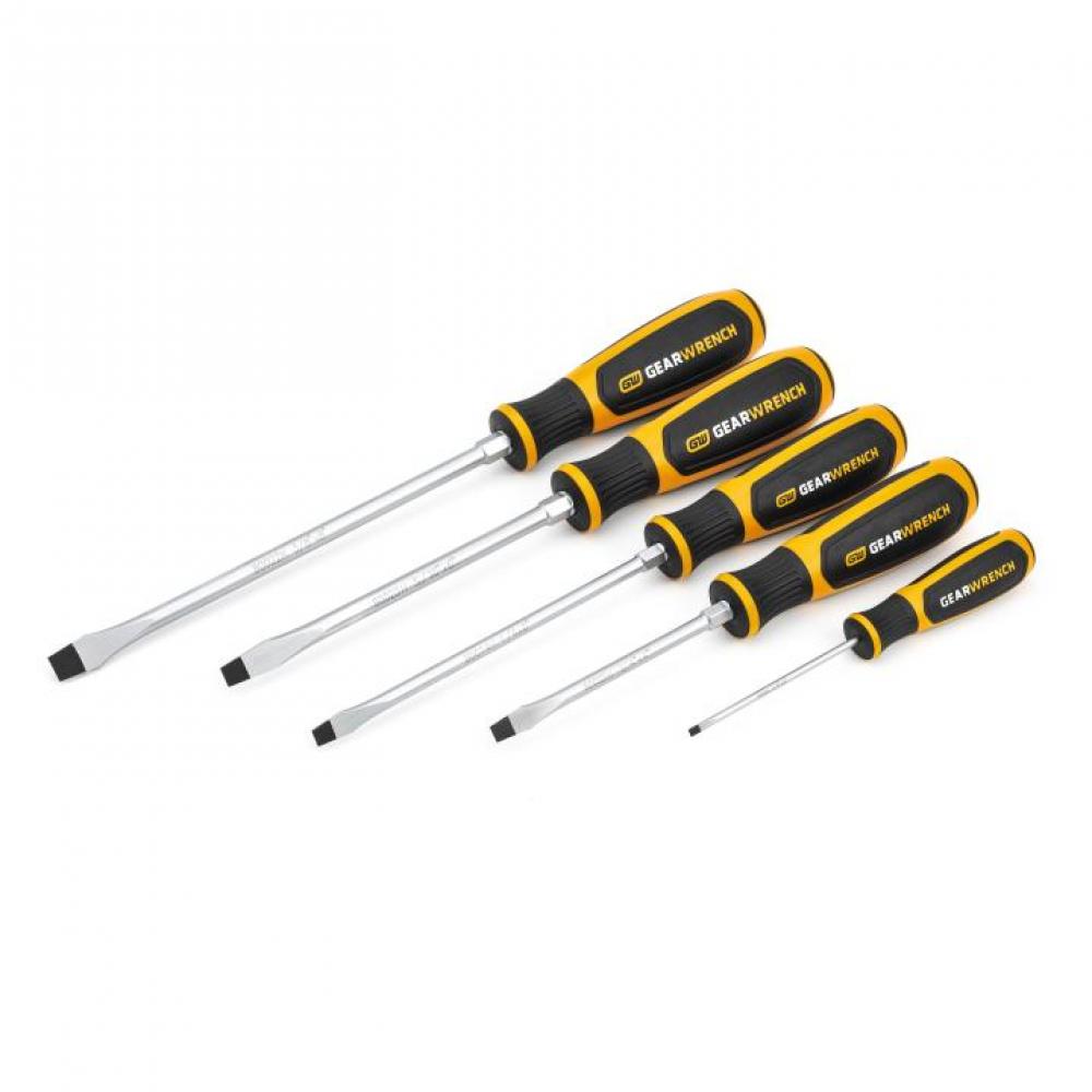 5 Pc. Dual Material Slotted Screwdriver Set<span class=' ItemWarning' style='display:block;'>Item is usually in stock, but we&#39;ll be in touch if there&#39;s a problem<br /></span>