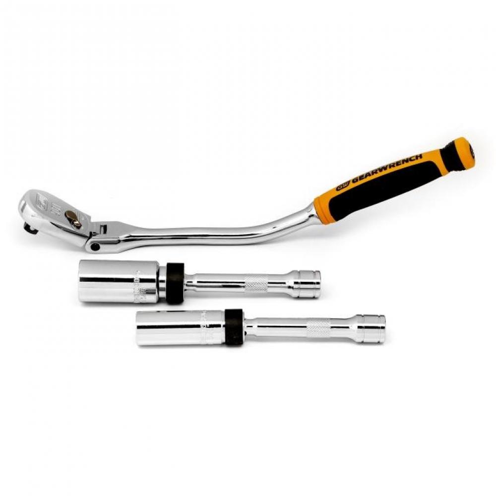 3 Pc. 3/8&#34; Drive 90-Tooth Spark Plug Ratchet Set<span class=' ItemWarning' style='display:block;'>Item is usually in stock, but we&#39;ll be in touch if there&#39;s a problem<br /></span>