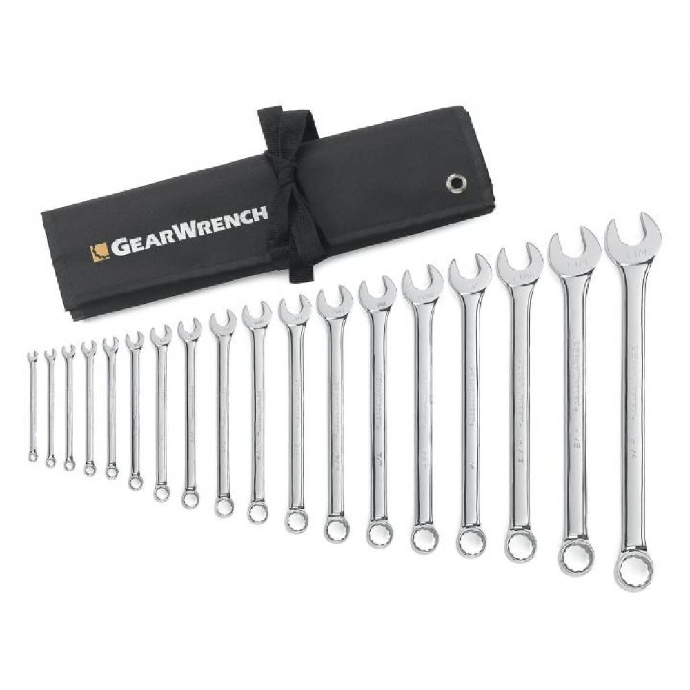 18 Pc. 12 Point SAE Long Pattern Combination Wrench Set with Wrench Roll<span class=' ItemWarning' style='display:block;'>Item is usually in stock, but we&#39;ll be in touch if there&#39;s a problem<br /></span>