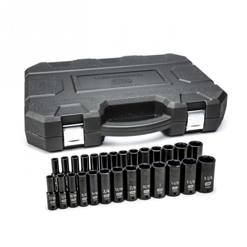 27 Pc. 1/2&#34; Drive 6 Point SAE/Metric Deep Impact Socket Set<span class=' ItemWarning' style='display:block;'>Item is usually in stock, but we&#39;ll be in touch if there&#39;s a problem<br /></span>