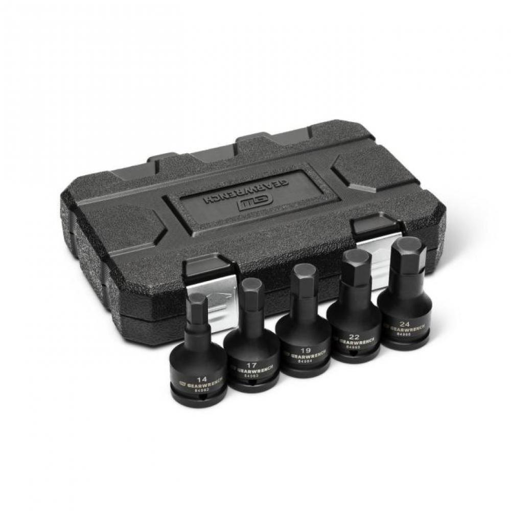 5 Pc. 3/4&#34; Drive Metric Impact Hex Bit Socket Set with Blow Mold Case<span class=' ItemWarning' style='display:block;'>Item is usually in stock, but we&#39;ll be in touch if there&#39;s a problem<br /></span>