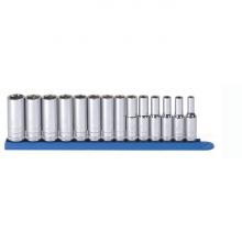 GearWrench 80554 - 14 Pc. 3/8" Drive 6 Point Metric Deep Length Socket Set