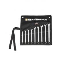 GearWrench 81932 - 9 Pc. 12 Point Metric Long Pattern Combination Wrench Set with Wrench Roll