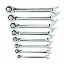 GearWrench 9533N - 8 Pc. 72-Tooth 12 Point SAE Reversible Combination Ratcheting Wrench Set