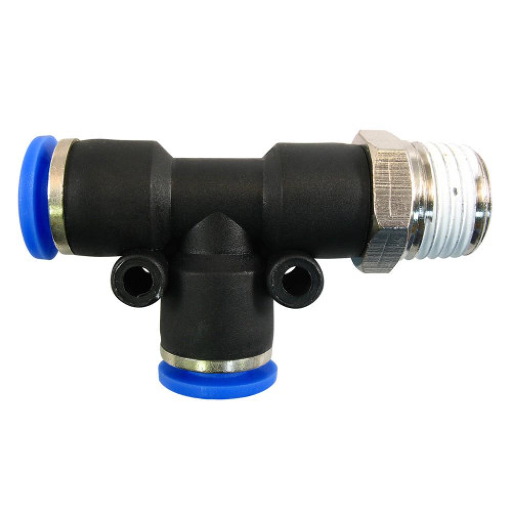 3/8&#34;x1/4&#34; PTC Male Run Tee Swivel Nylon<span class=' ItemWarning' style='display:block;'>Item is usually in stock, but we&#39;ll be in touch if there&#39;s a problem<br /></span>