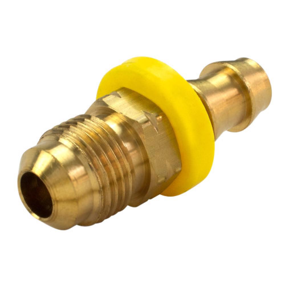 3/8&#34;x3/8&#34; Push-On Hose Ends w/Male SAE Flare Brass<span class=' ItemWarning' style='display:block;'>Item is usually in stock, but we&#39;ll be in touch if there&#39;s a problem<br /></span>