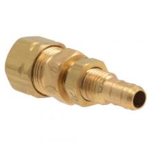 Paulin D477-6 - 3/8"x3/8" Sure-Barb Bulk Head Brass