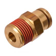 Paulin D7068DT-4C - 1/4"x3/8" PTC Air Brake Male Adaptor Brass