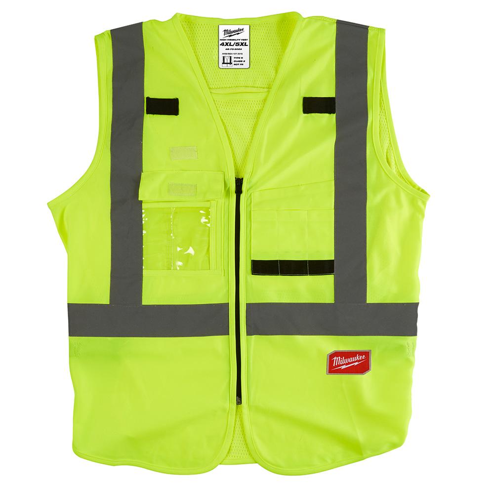 Class 2 High Visibility Yellow Safety Vest - 4XL/5XL<span class=' ItemWarning' style='display:block;'>Item is usually in stock, but we&#39;ll be in touch if there&#39;s a problem<br /></span>