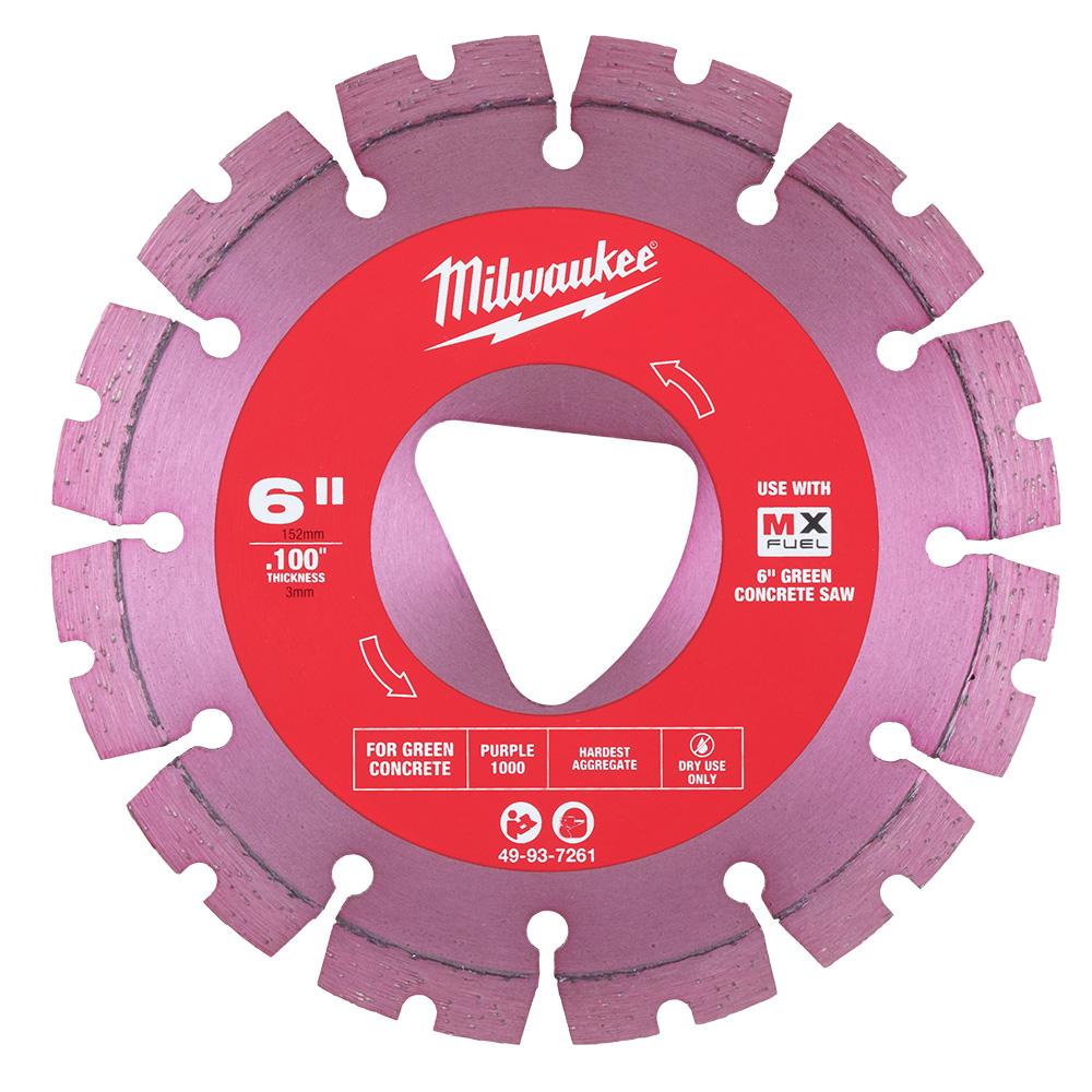 Purple 6” x .100” Diamond Blade for Green Concrete<span class=' ItemWarning' style='display:block;'>Item is usually in stock, but we&#39;ll be in touch if there&#39;s a problem<br /></span>