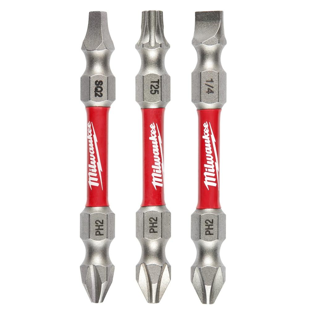 SHOCKWAVE Impact Duty™ PH2/SQ2/T25 Double Ended Bits 3PC<span class=' ItemWarning' style='display:block;'>Item is usually in stock, but we&#39;ll be in touch if there&#39;s a problem<br /></span>