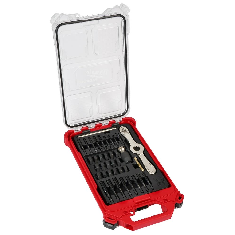 38PC Metric Tap & Die PACKOUT™ Set w/ Hex-LOK™ 2-in-1 Handle<span class=' ItemWarning' style='display:block;'>Item is usually in stock, but we&#39;ll be in touch if there&#39;s a problem<br /></span>