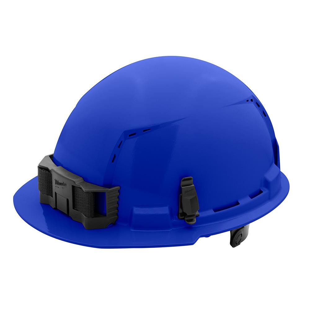 Blue Front Brim Vented Hard Hat w/6pt Ratcheting Suspension - Type 1, Class C<span class=' ItemWarning' style='display:block;'>Item is usually in stock, but we&#39;ll be in touch if there&#39;s a problem<br /></span>