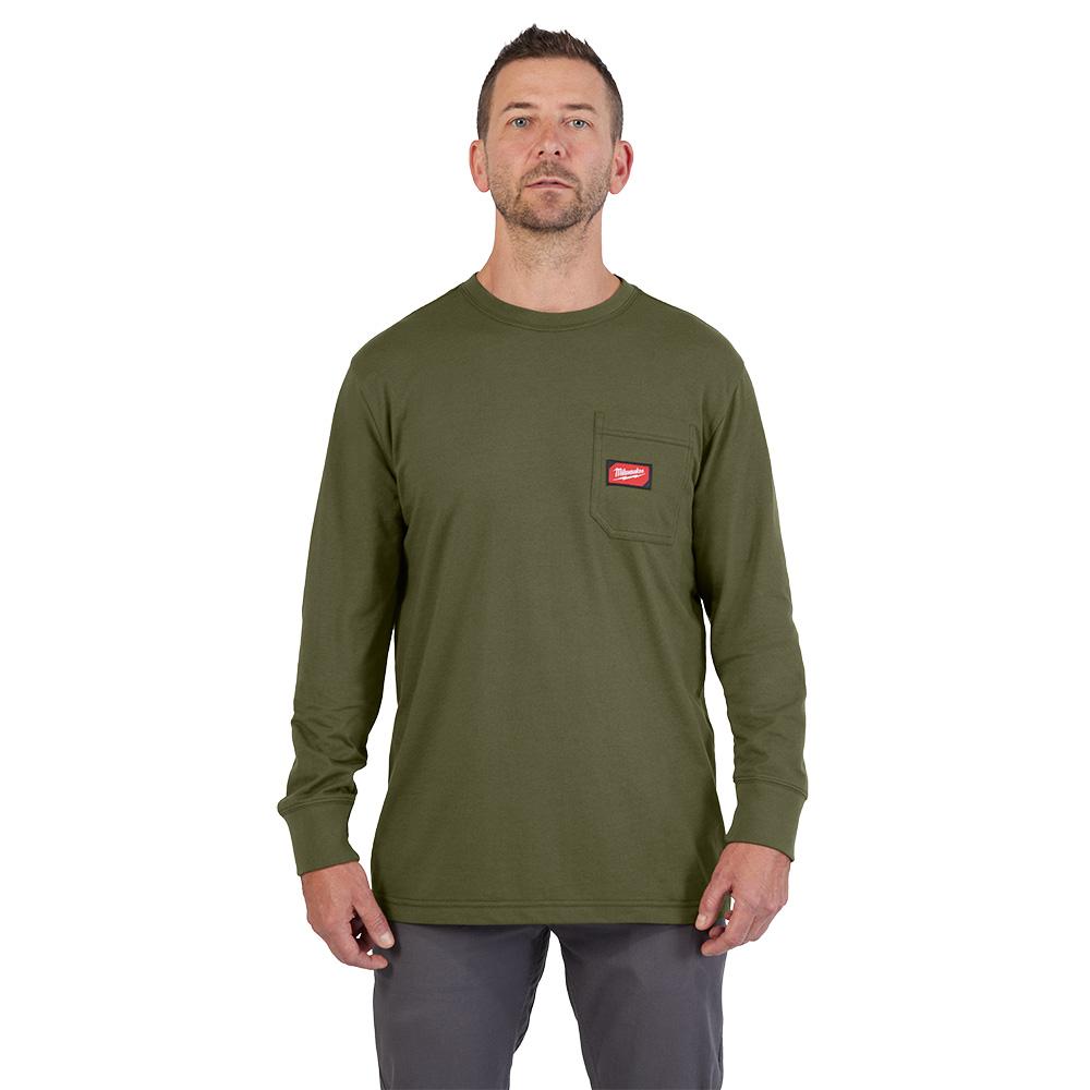 GRIDIRON™ Pocket T-Shirt - Long Sleeve Green 3X<span class=' ItemWarning' style='display:block;'>Item is usually in stock, but we&#39;ll be in touch if there&#39;s a problem<br /></span>