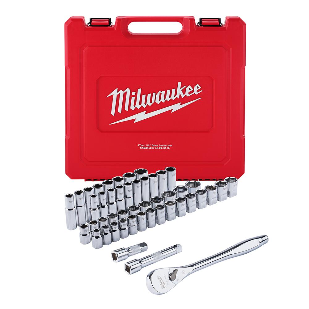 47 pc. 1/2 in. Socket Wrench Set (SAE & Metric)<span class=' ItemWarning' style='display:block;'>Item is usually in stock, but we&#39;ll be in touch if there&#39;s a problem<br /></span>