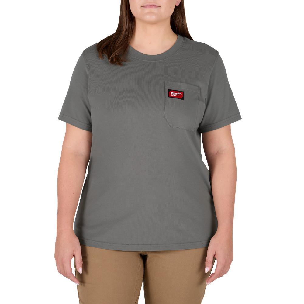 Women&#39;s GRIDIRON™Pocket T-Shirt - Short Sleeve Gray L<span class=' ItemWarning' style='display:block;'>Item is usually in stock, but we&#39;ll be in touch if there&#39;s a problem<br /></span>