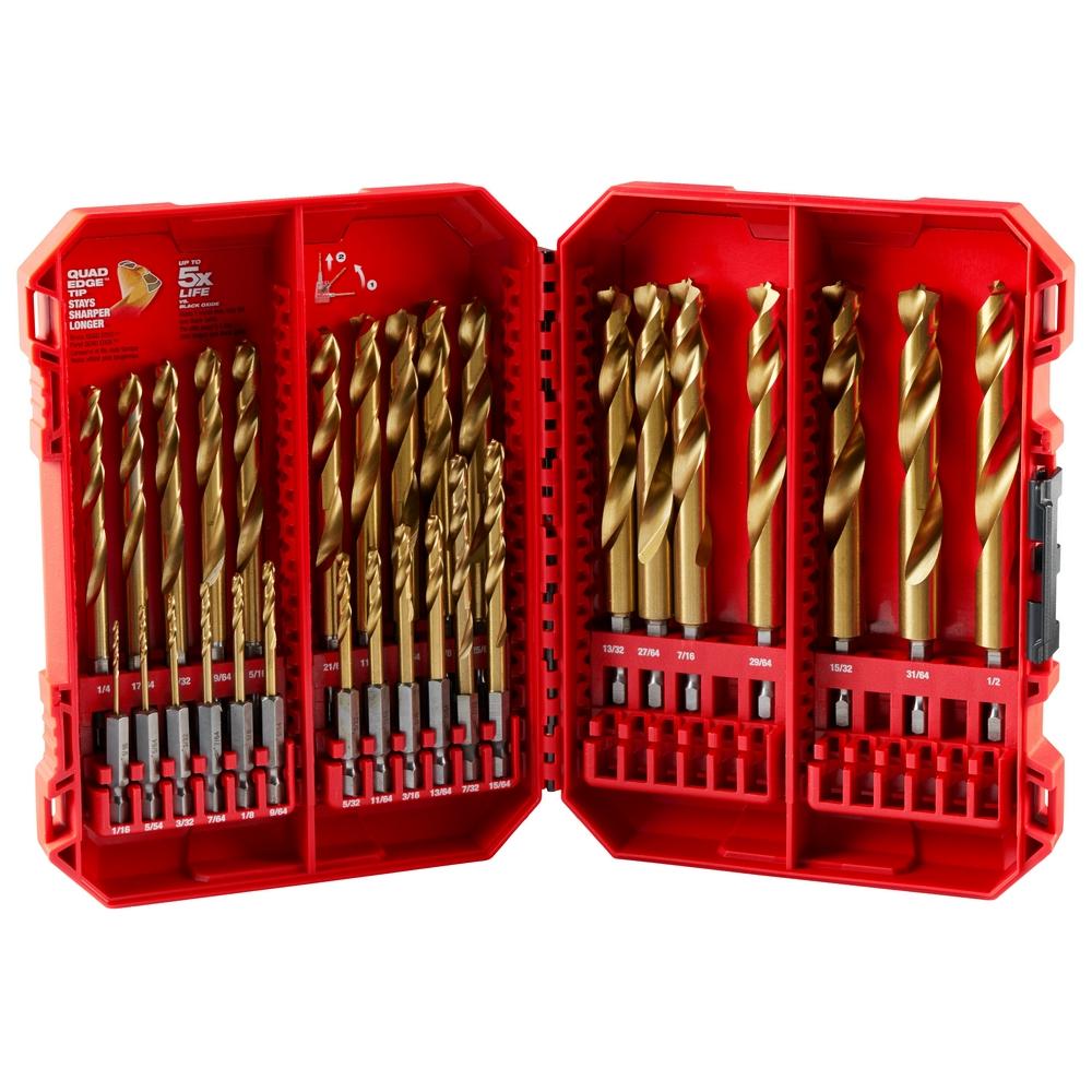 SHOCKWAVE Impact Duty™ RED HELIX™ Titanium Drill Bit Set - 29PC<span class=' ItemWarning' style='display:block;'>Item is usually in stock, but we&#39;ll be in touch if there&#39;s a problem<br /></span>