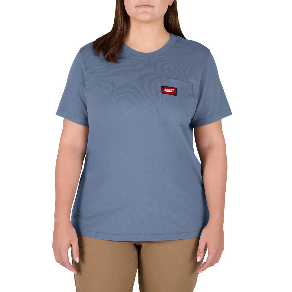 Women&#39;s GRIDIRON™Pocket T-Shirt - Short Sleeve Blue S<span class=' ItemWarning' style='display:block;'>Item is usually in stock, but we&#39;ll be in touch if there&#39;s a problem<br /></span>