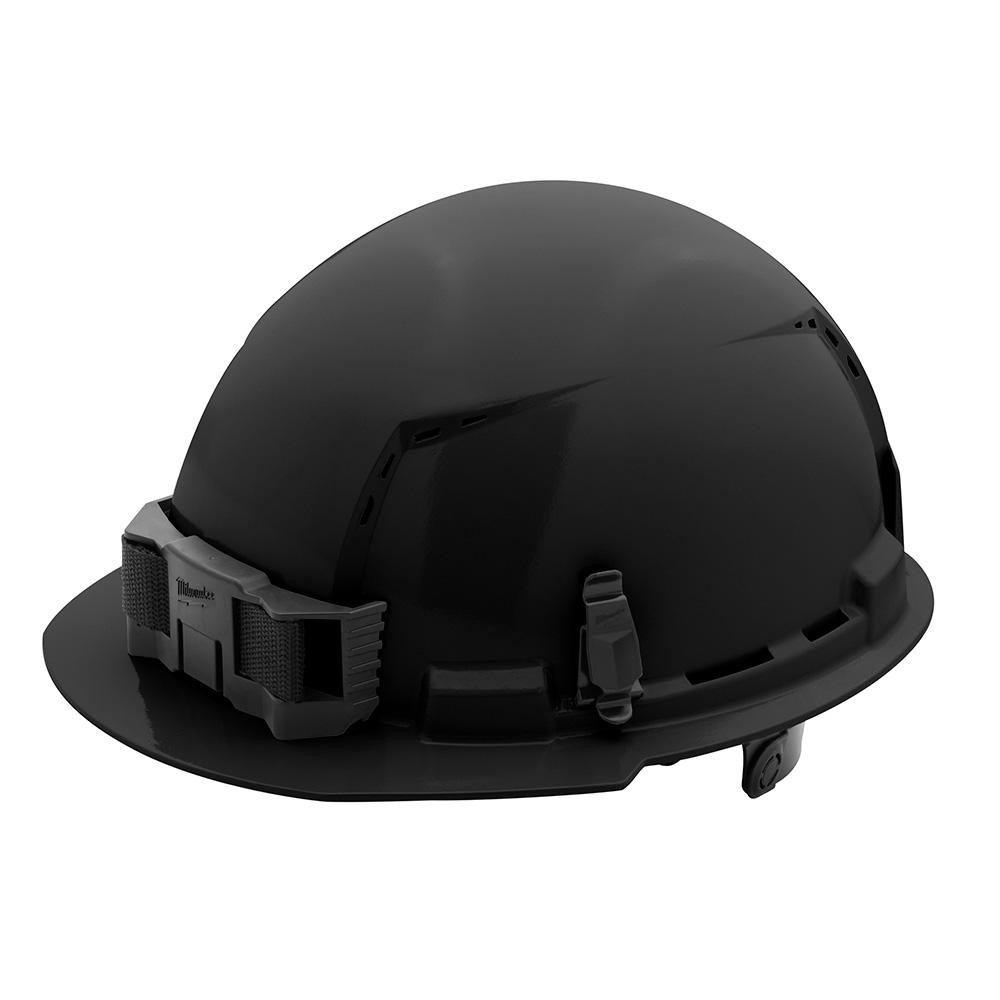 Black Front Brim Vented Hard Hat w/6pt Ratcheting Suspension - Type 1, Class C<span class=' ItemWarning' style='display:block;'>Item is usually in stock, but we&#39;ll be in touch if there&#39;s a problem<br /></span>