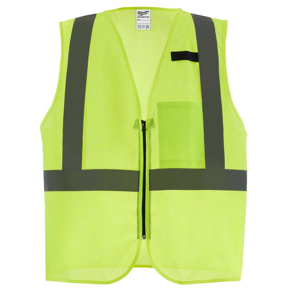 Class 2 High Visibility Yellow Mesh One Pocket Safety Vest - 2X/3X<span class=' ItemWarning' style='display:block;'>Item is usually in stock, but we&#39;ll be in touch if there&#39;s a problem<br /></span>