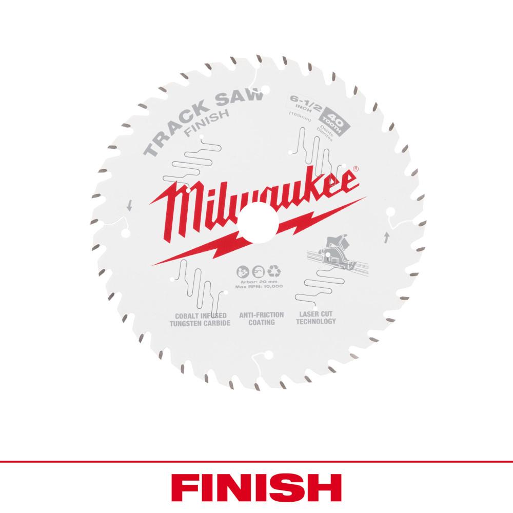 Milwaukee® 6-1/2” 40T Finish Track Saw Blade<span class=' ItemWarning' style='display:block;'>Item is usually in stock, but we&#39;ll be in touch if there&#39;s a problem<br /></span>