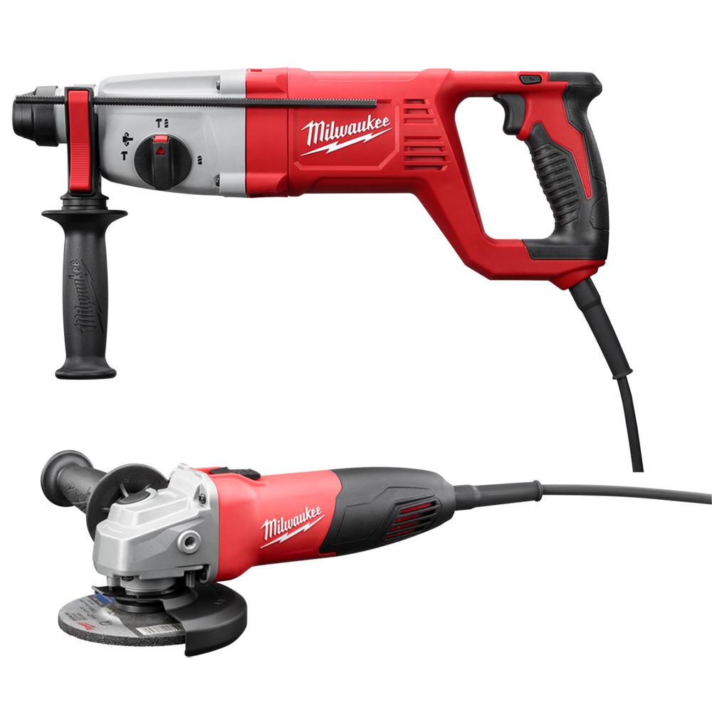 1&#34; SDS Plus Rotary Hammer/4-1/2&#34; Small Angle Grinder Kit<span class=' ItemWarning' style='display:block;'>Item is usually in stock, but we&#39;ll be in touch if there&#39;s a problem<br /></span>