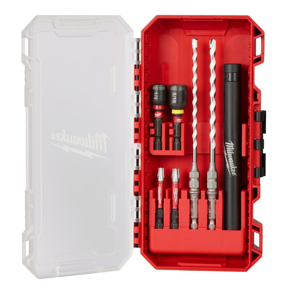 7pc. SHOCKWAVE Impact Duty™ Carbide Multi-Material Drill Bit Concrete Screw Install Kit<span class=' ItemWarning' style='display:block;'>Item is usually in stock, but we&#39;ll be in touch if there&#39;s a problem<br /></span>