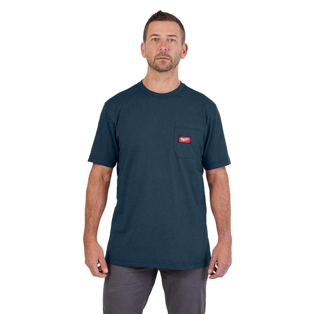 GRIDIRON™ Pocket T-Shirt - Short Sleeve Blue L<span class=' ItemWarning' style='display:block;'>Item is usually in stock, but we&#39;ll be in touch if there&#39;s a problem<br /></span>