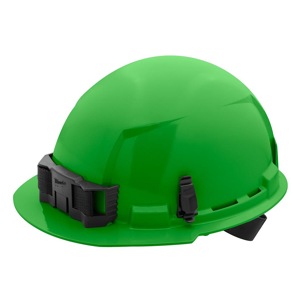 Green Front Brim Hard Hat w/4pt Ratcheting Suspension - Type 1, Class E<span class=' ItemWarning' style='display:block;'>Item is usually in stock, but we&#39;ll be in touch if there&#39;s a problem<br /></span>