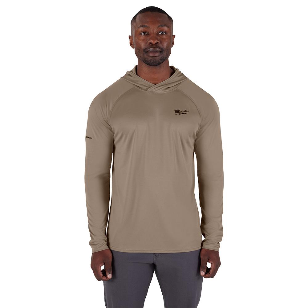 WORKSKIN™ Hooded Sun Shirt - SANDSTONE M<span class=' ItemWarning' style='display:block;'>Item is usually in stock, but we&#39;ll be in touch if there&#39;s a problem<br /></span>