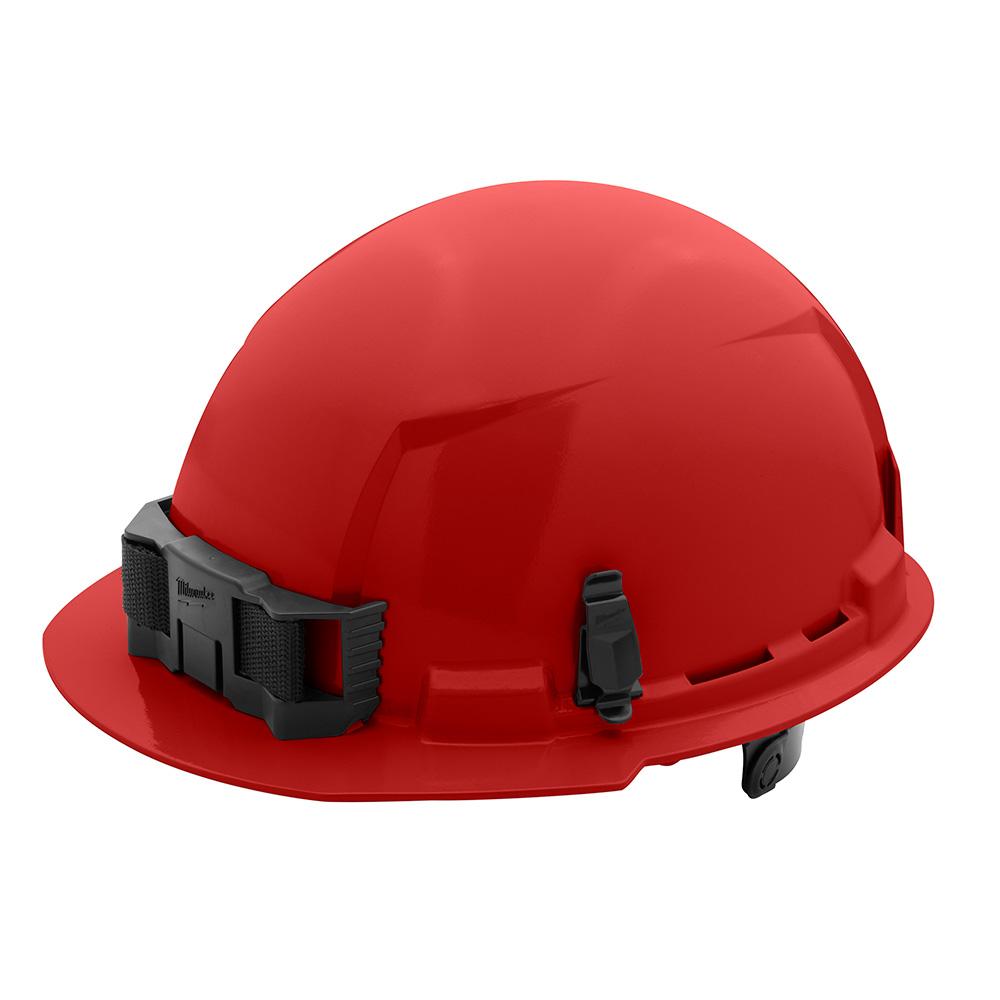 Red Front Brim Hard Hat w/6pt Ratcheting Suspension - Type 1, Class E<span class=' ItemWarning' style='display:block;'>Item is usually in stock, but we&#39;ll be in touch if there&#39;s a problem<br /></span>