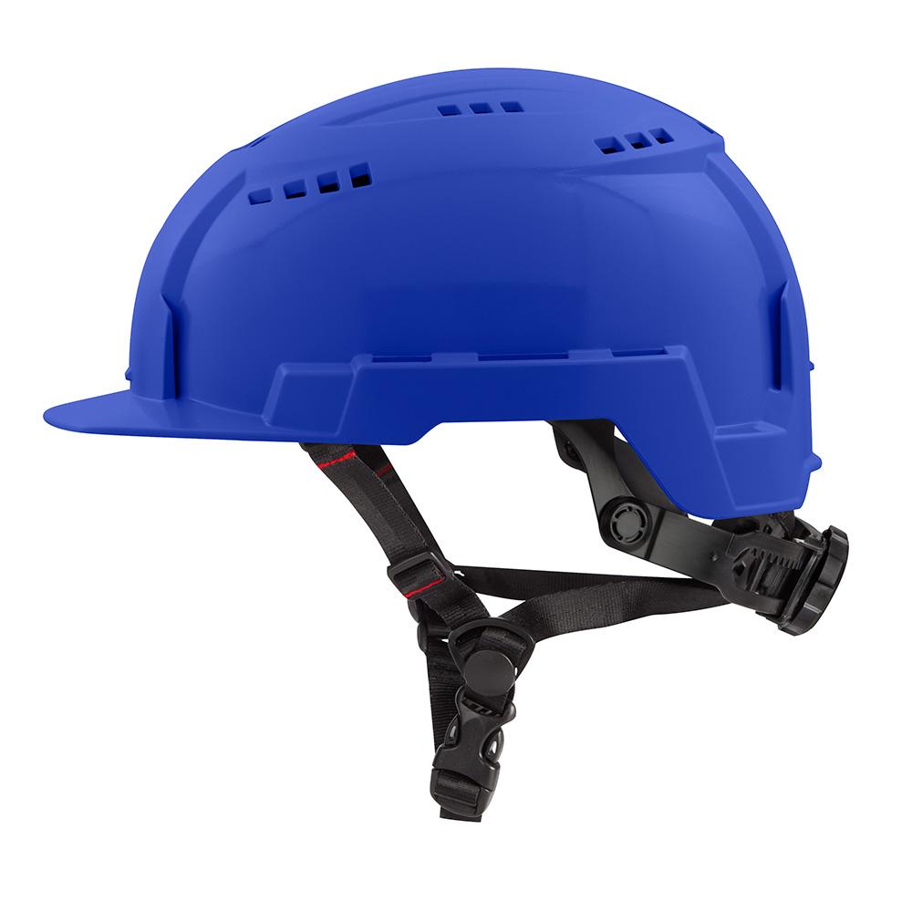 Blue Front Brim Vented Safety Helmet (USA) - Type 2, Class C<span class=' ItemWarning' style='display:block;'>Item is usually in stock, but we&#39;ll be in touch if there&#39;s a problem<br /></span>