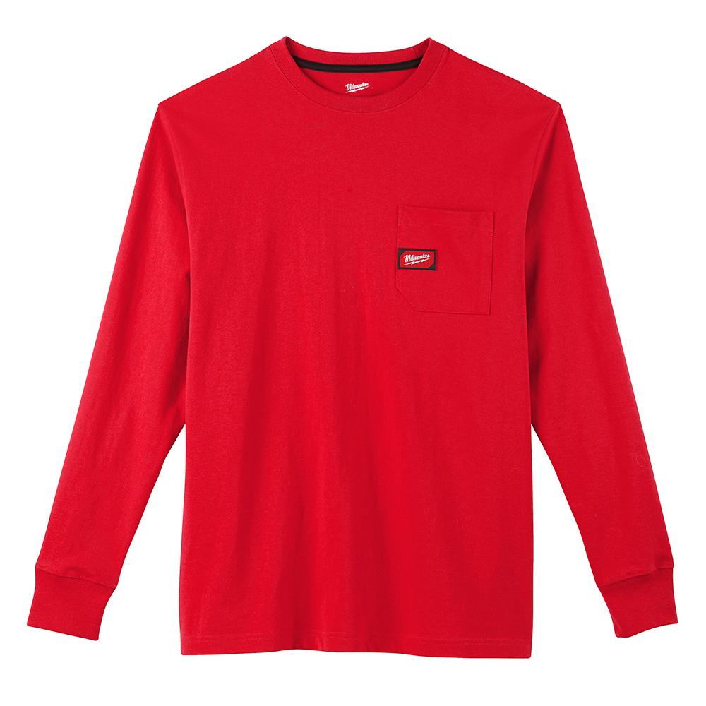 HD Pocket T-Shirt - LS - Red M<span class='Notice ItemWarning' style='display:block;'>Item has been discontinued<br /></span>