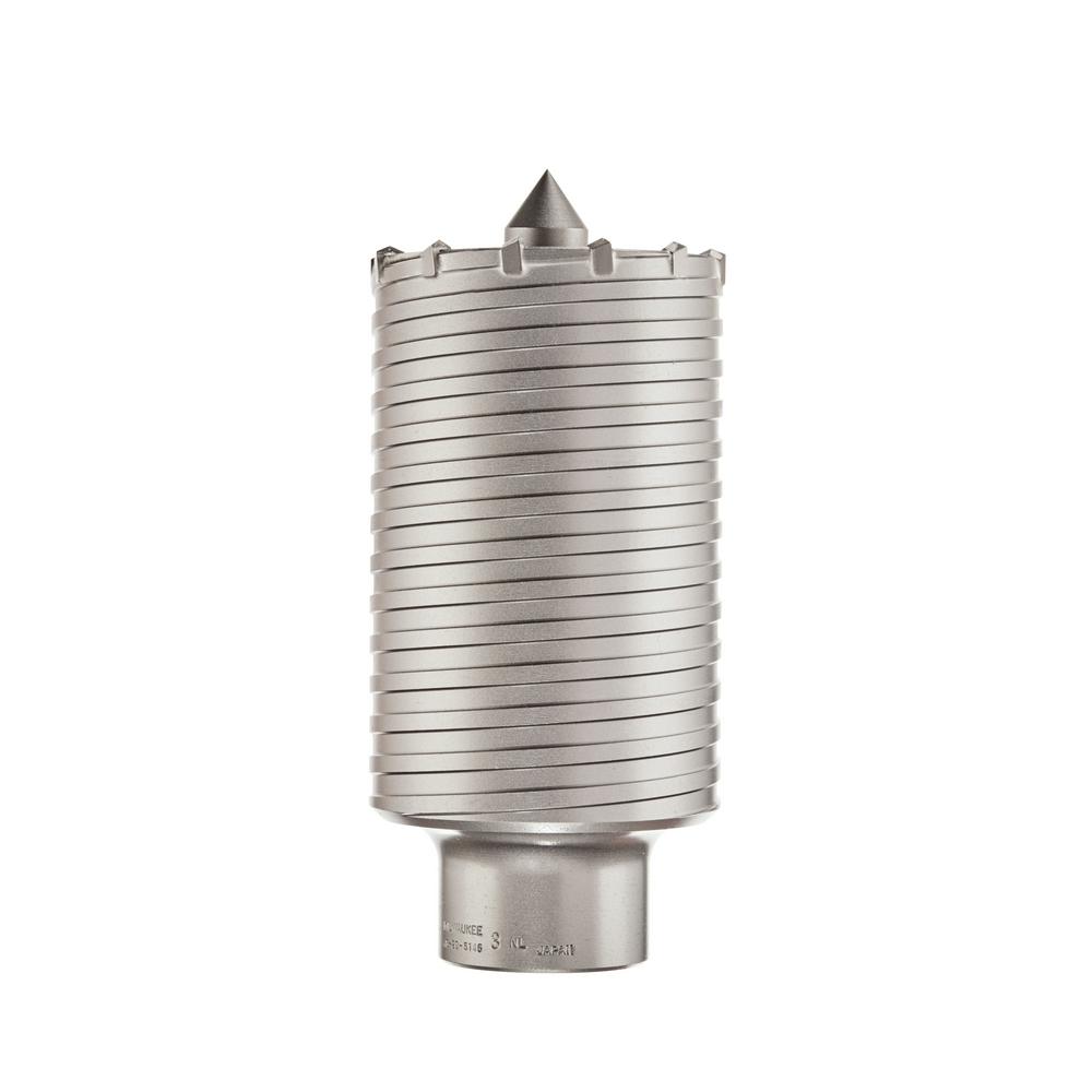 SDS-Max and Spline Thick Wall Carbide Tipped Core Bit 3 in.<span class=' ItemWarning' style='display:block;'>Item is usually in stock, but we&#39;ll be in touch if there&#39;s a problem<br /></span>